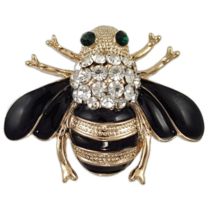 GB2537 BUMBLE BEE BROOCH WITH CRYSTALS