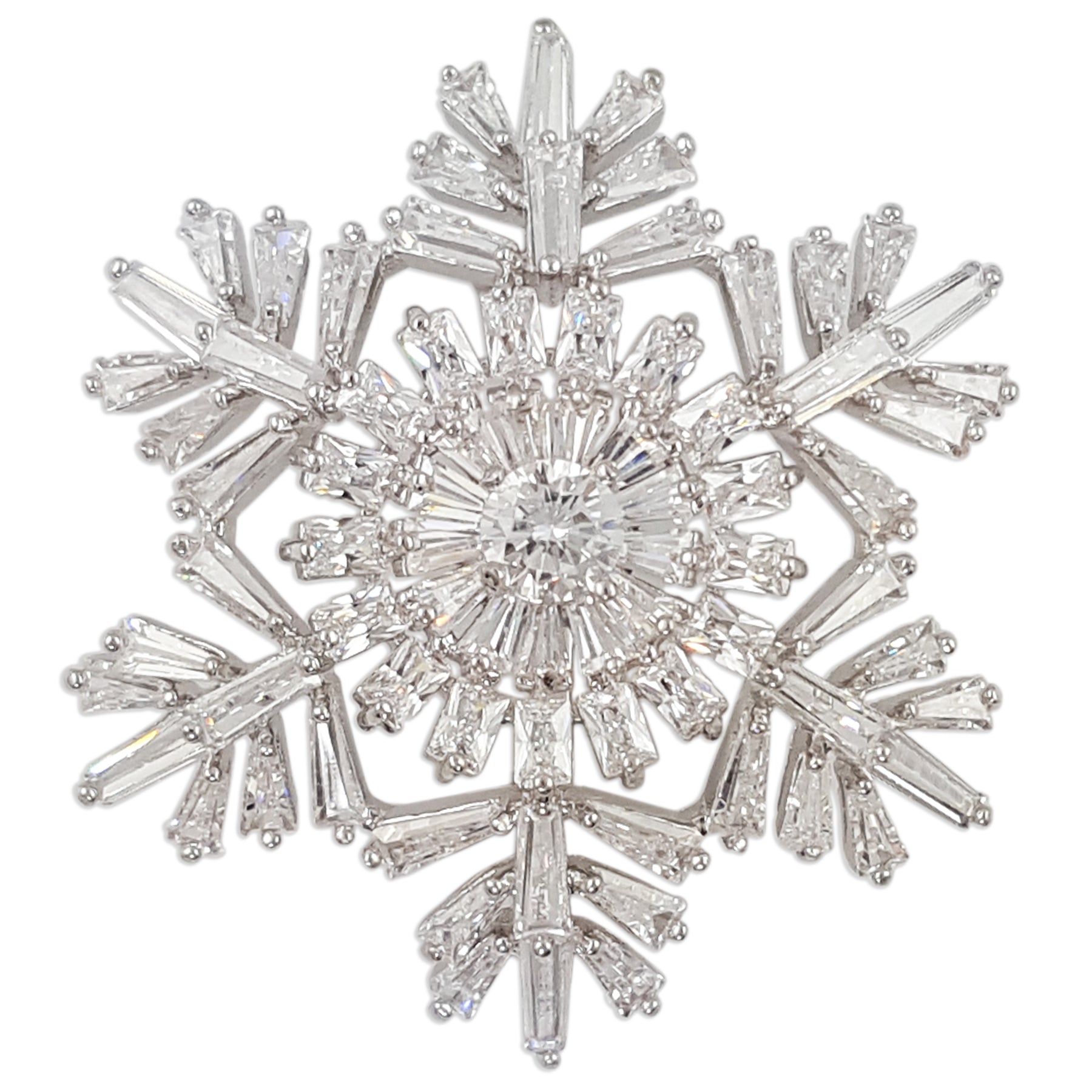 TB004 SNOWFLAKE BROOCH