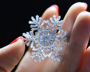 TB004 SNOWFLAKE BROOCH