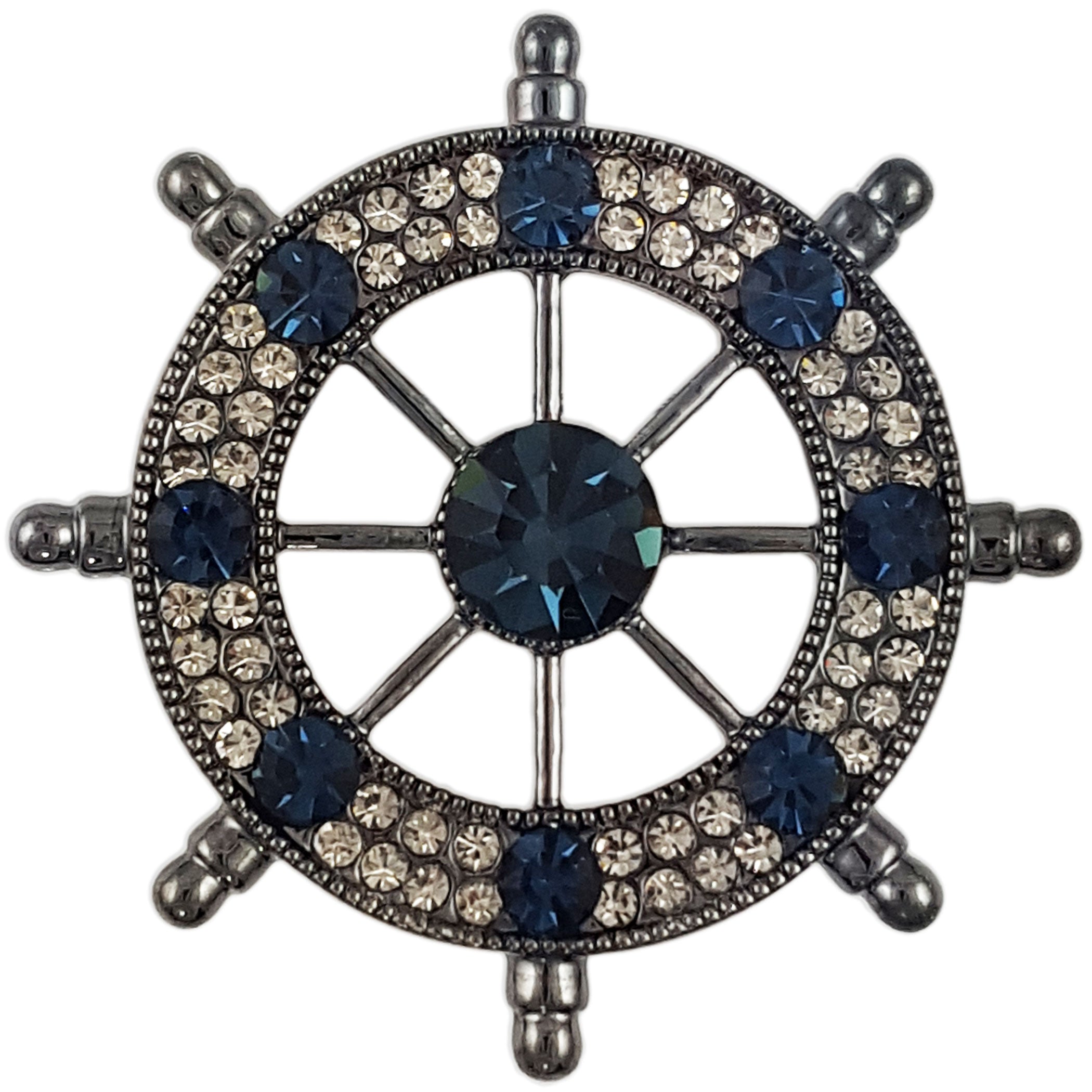 TB016 SHIP'S WHEEL BROOCH