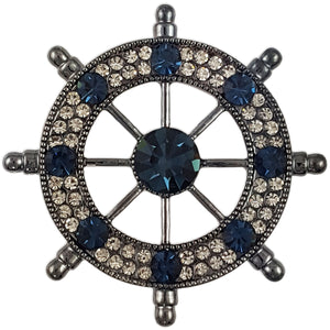 TB016 SHIP'S WHEEL BROOCH