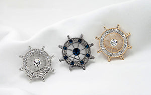 TB016 SHIP'S WHEEL BROOCH