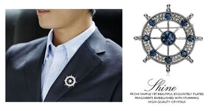 TB016 SHIP'S WHEEL BROOCH
