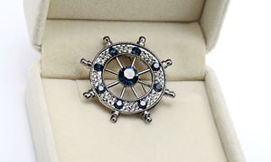 TB016 SHIP'S WHEEL BROOCH