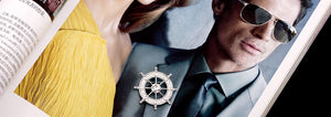 TB016 SHIP'S WHEEL BROOCH