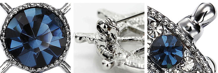 TB016 SHIP'S WHEEL BROOCH