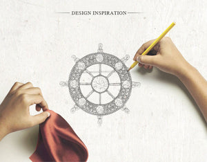 TB016 SHIP'S WHEEL BROOCH