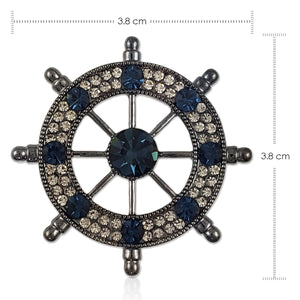 TB016 SHIP'S WHEEL BROOCH