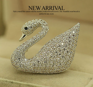 TB018 SWAN BROOCH