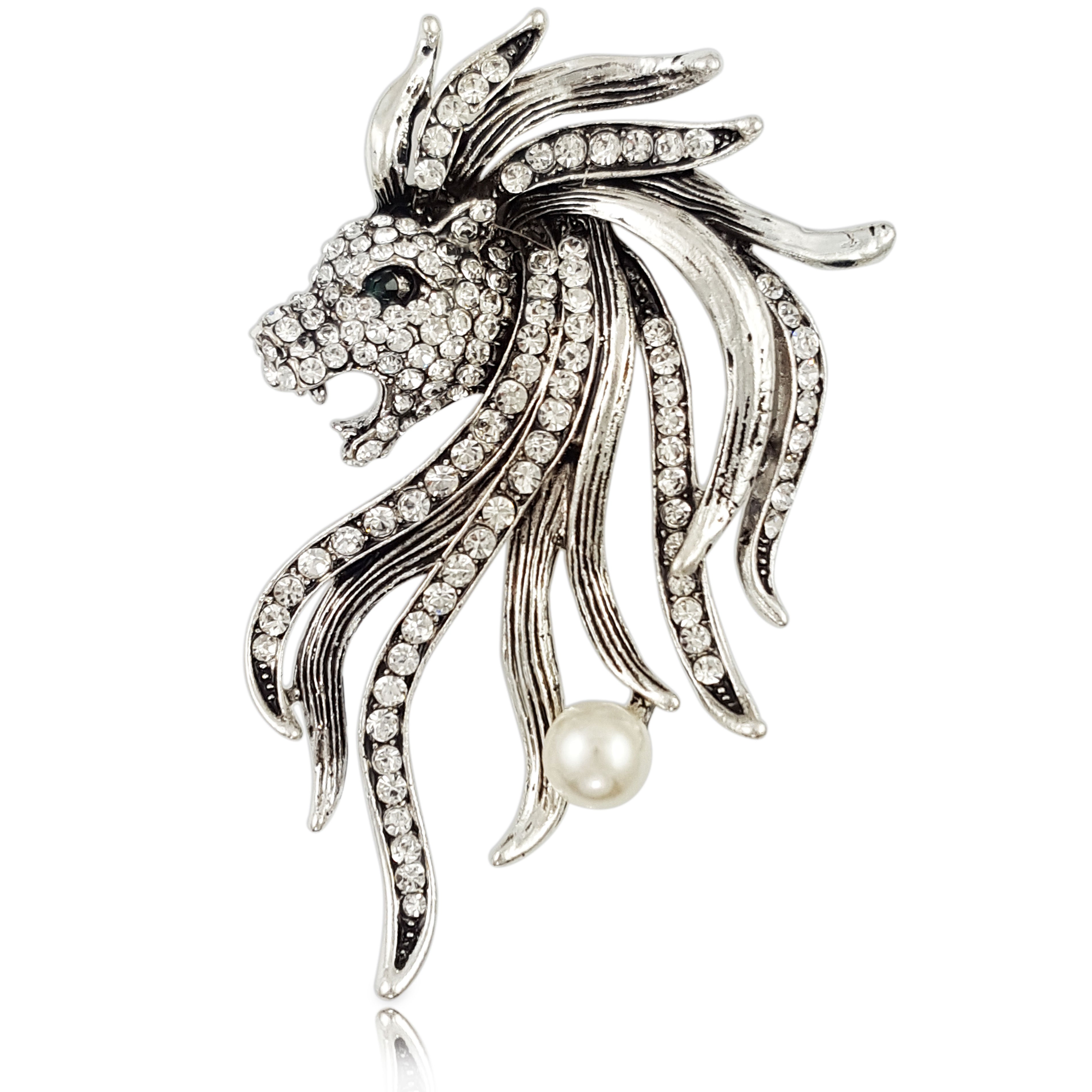 TB020 TIGER HEAD BROOCH