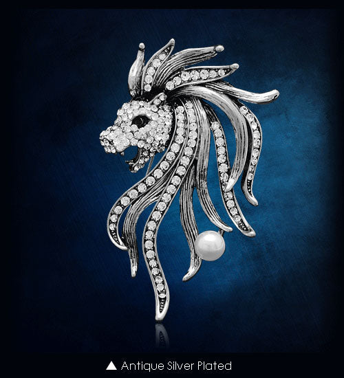 TB020 TIGER HEAD BROOCH
