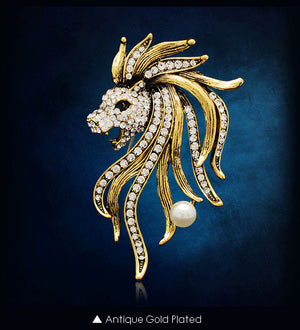 TB020 TIGER HEAD BROOCH