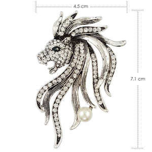 TB020 TIGER HEAD BROOCH