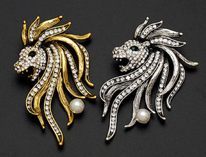TB020 TIGER HEAD BROOCH