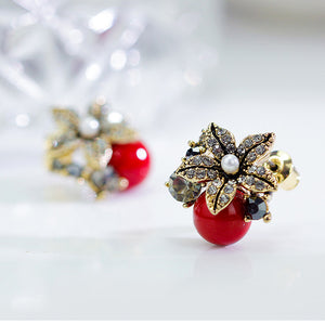 TB026 CHRISTMAS MISTLETOE EARRINGS